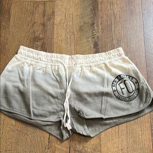 Just Be Cream Athletic Shorts with Elastic Waistband